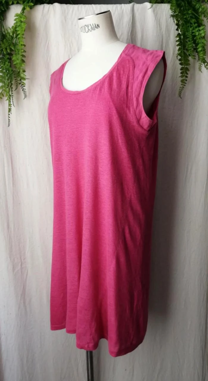 Sleeveless Fuchsia Linen Dress "Zara Collection" – photo 2